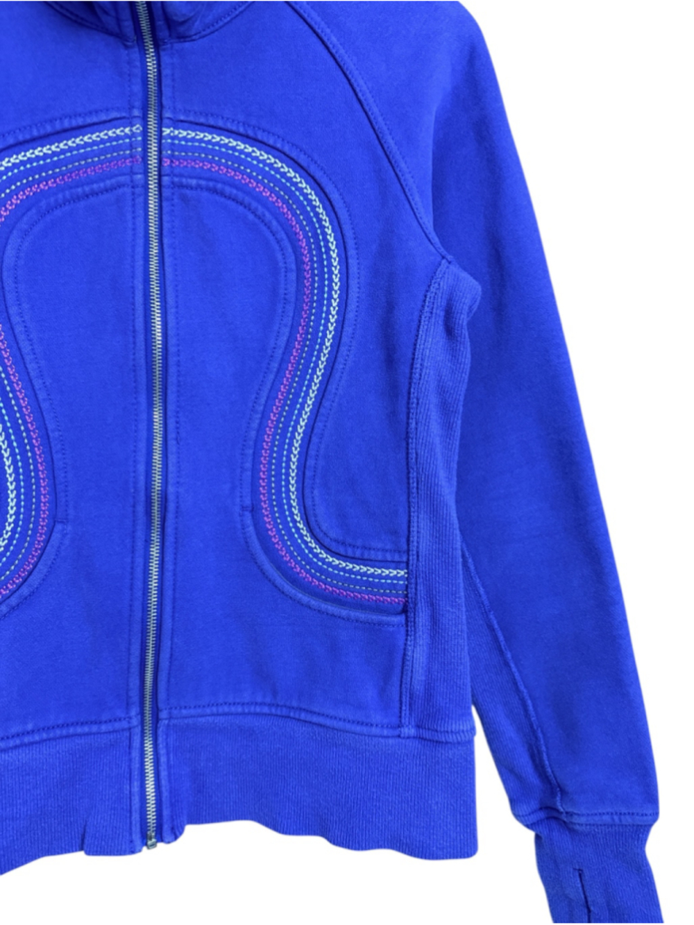 LULULEMON Cuddle Up Blue Jacket Zip-up Athleisure Gym Training Yoga, Sz 6 - Picture 10 of 16